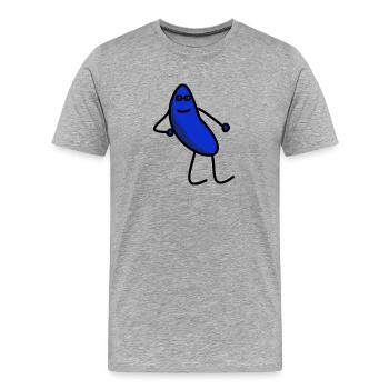 Chilled Jay - blue - Männer Premium Bio T-Shirt - Grau meliert - Vorne - Damien (186cm)