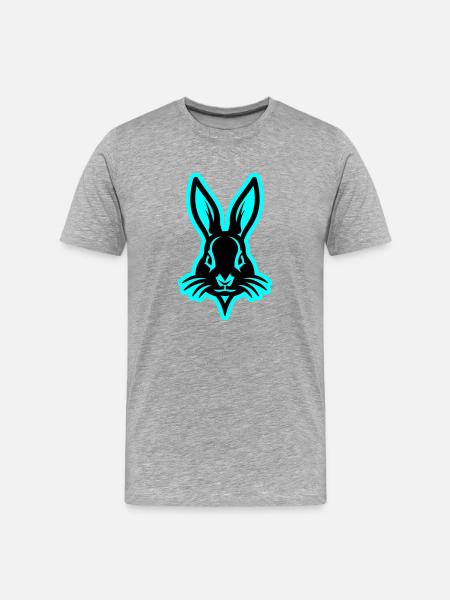 Bunny, Easter Bunny, Head Easter - Men's Premium Organic T-Shirt - heather grey