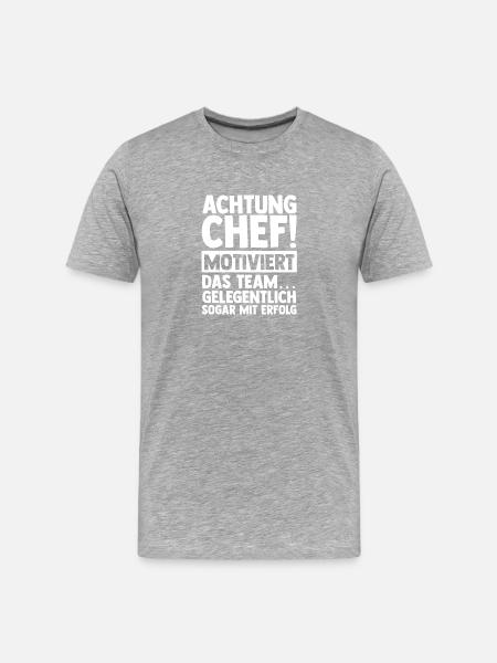 Teamleiter Chef Abschied - Männer Premium Bio T-Shirt - Grau meliert