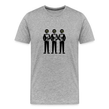 Enterrement de vie de garçon Crew Enterrement de vie de garçon - T-shirt bio Premium Homme - gris chiné - Devant - Damien (186cm)