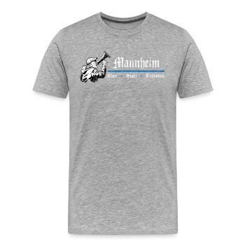 Mannheim Ehre Stolz Tradition - Männer Premium Bio T-Shirt - Grau meliert - Vorne - Damien (186cm)