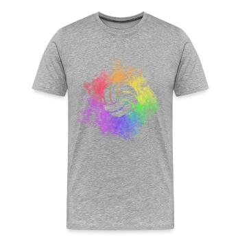 Volleyball Sport - Männer Premium Bio T-Shirt - Grau meliert - Vorne - Damien (186cm)