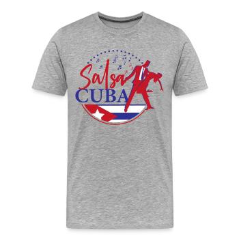 Salsa, Salsa Salsa Dance, danse - T-shirt bio Premium Homme - gris chiné - Devant - Damien (186cm)