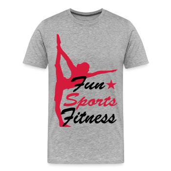 sports - T-shirt bio Premium Homme - gris chiné - Devant - Damien (186cm)