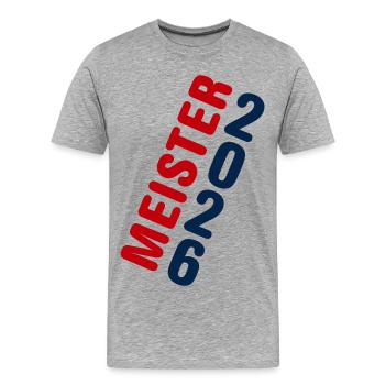 Champion 2026 Championship - Men's Premium Organic T-Shirt - heather grey - Front - Damien (186cm)