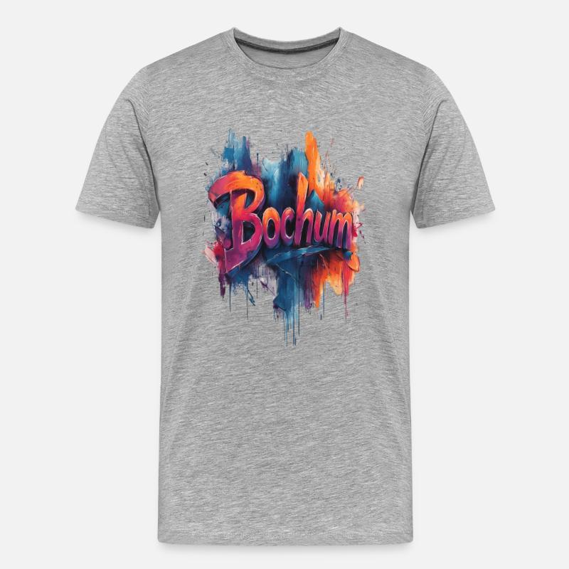 Bochum - Männer Premium Bio T-Shirt - Grau meliert