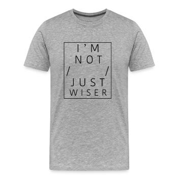 JUSTWISE Collection - Men's Premium Organic T-Shirt - heather grey - Front - Damien (186cm)