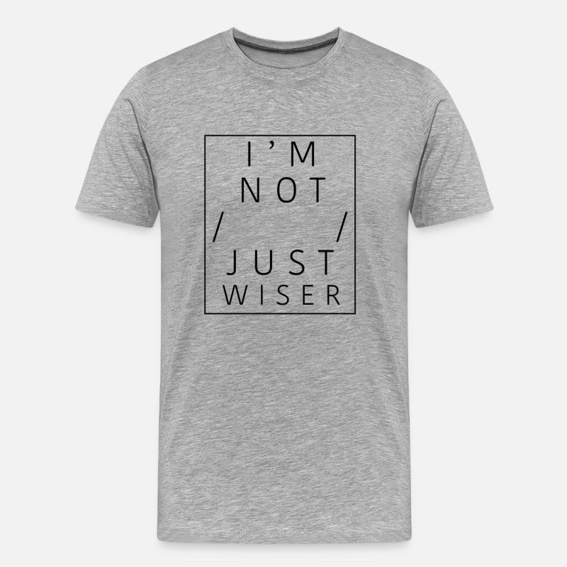 GERADE WISE-Sammlung - Männer Premium Bio T-Shirt - Grau meliert