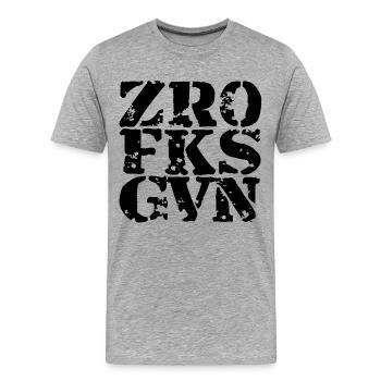 Funny - Men's Premium Organic T-Shirt - heather grey - Front - Damien (186cm)