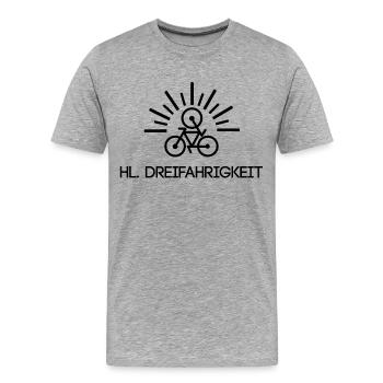 Heilige Dreifahrigkeit - Männer Premium Bio T-Shirt - Grau meliert - Vorne - Damien (186cm)