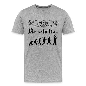 Rap Evolution - T-shirt bio Premium Homme - gris chiné - Devant - Damien (186cm)