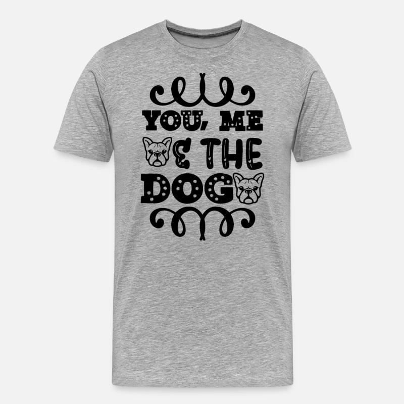 Du ich die Hunde - Männer Premium Bio T-Shirt - Grau meliert
