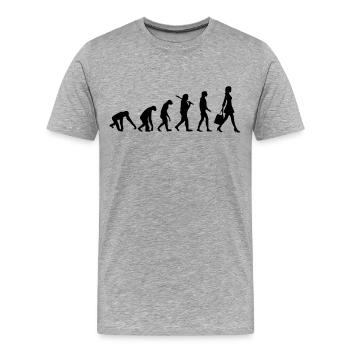 WOMEN EVOLUTION - T-shirt bio Premium Homme - gris chiné - Devant - Damien (186cm)