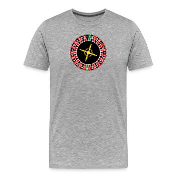 Rolette cylinder - Men's Premium Organic T-Shirt - heather grey - Front - Damien (186cm)