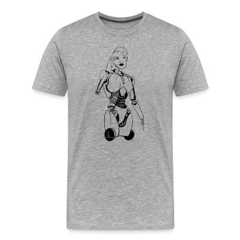 Arts - T-shirt bio Premium Homme - gris chiné - Devant - Damien (186cm)