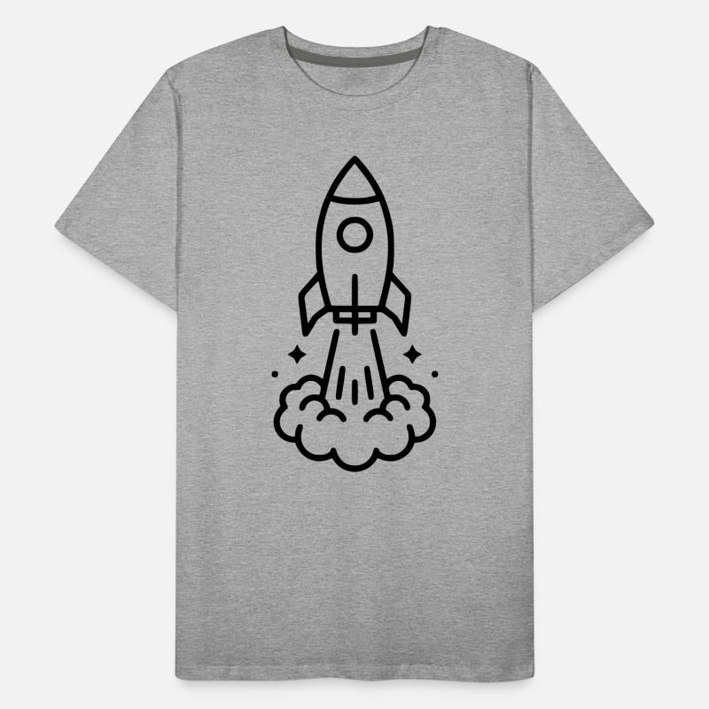 Rocket Launch Space Icon Men's Premium Organic T-Shirt