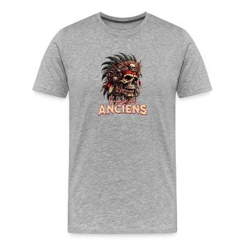 La sagesse des anciens - T-shirt bio Premium Homme - gris chiné - Devant - Damien (186cm)