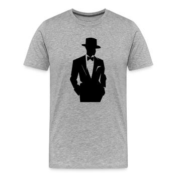 Anzug - Männer Premium Bio T-Shirt - Grau meliert - Vorne - Damien (186cm)