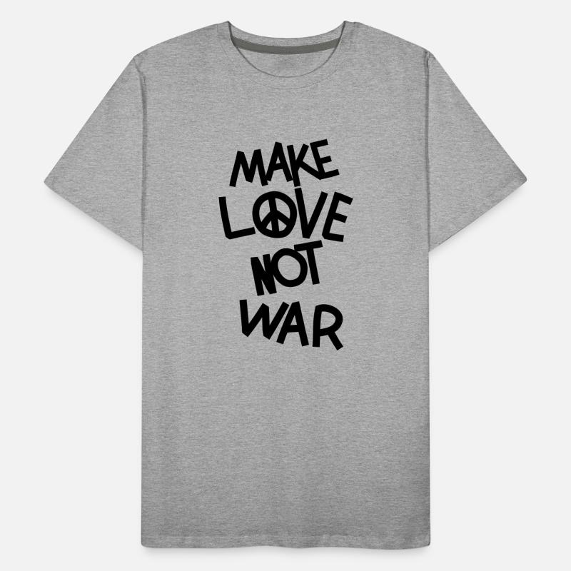 Make love not war Männer Premium Bio T-Shirt
