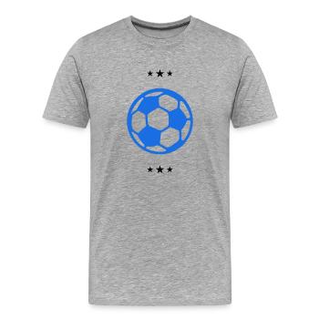 football - T-shirt bio Premium Homme - gris chiné - Devant - Damien (186cm)