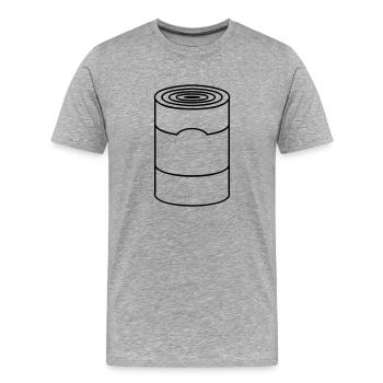 Dose / can (1c) - Männer Premium Bio T-Shirt - Grau meliert - Vorne - Damien (186cm)