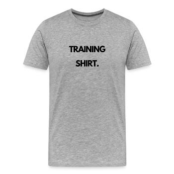 TRAINING SHIRT - Männer Premium Bio T-Shirt - Grau meliert - Vorne - Damien (186cm)
