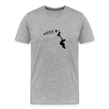 Evolution Parkour Extreme Sports - Men's Premium Organic T-Shirt - heather grey - Front - Damien (186cm)