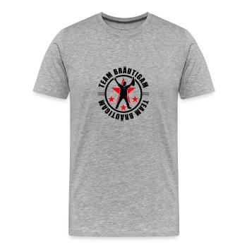 Mariage du marié - T-shirt bio Premium Homme - gris chiné - Devant - Damien (186cm)