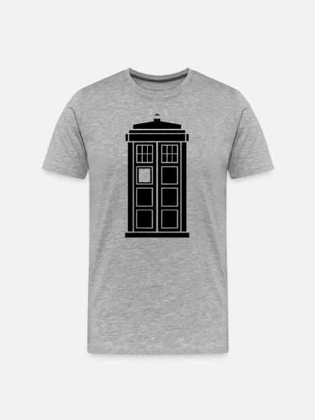 Tardis - Men's Premium Organic T-Shirt - heather grey