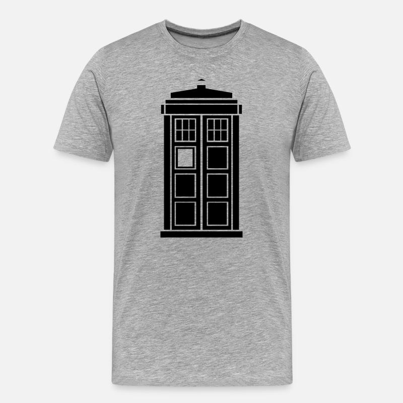 Tardis - Männer Premium Bio T-Shirt - Grau meliert