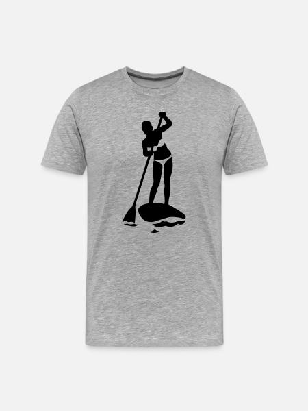 SUP Board - Men's Premium Organic T-Shirt - heather grey