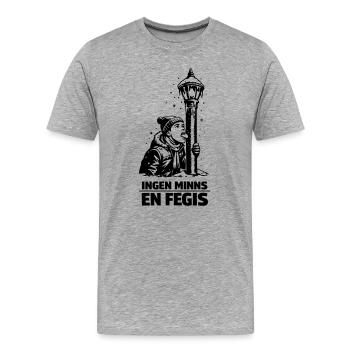 Lâche lèche la barre - T-shirt bio Premium Homme - gris chiné - Devant - Damien (186cm)