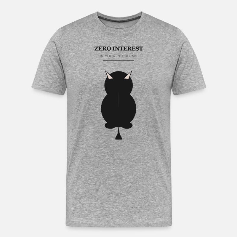 Zero Interest Dämonen-Silhouette - Männer Premium Bio T-Shirt - Grau meliert