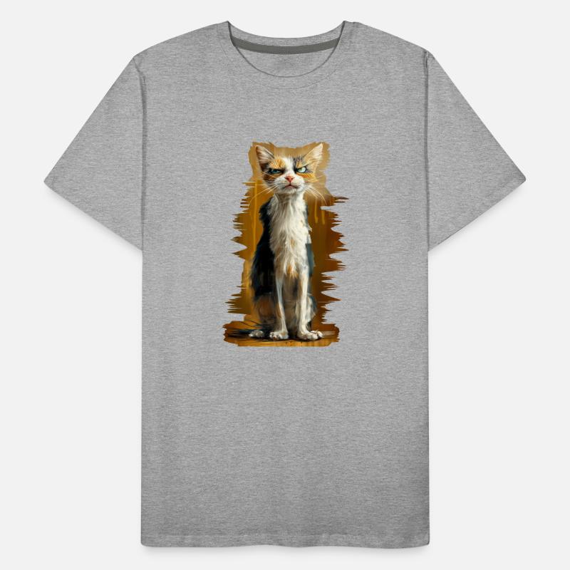 Crumpy Cat Männer Premium Bio T-Shirt