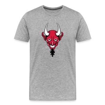 Mal du diable dangereux - T-shirt bio Premium Homme - gris chiné - Devant - Damien (186cm)
