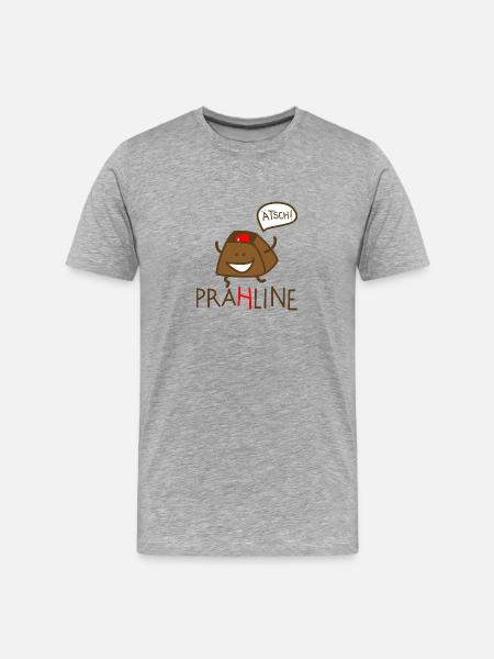 Praline - Männer Premium Bio T-Shirt - Grau meliert