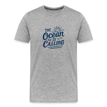 file 00000000b158620a827c11ff4fbfd883 - Männer Premium Bio T-Shirt - Grau meliert - Vorne - Damien (186cm)