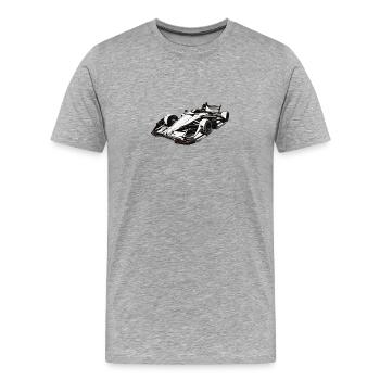 Motorsport Formel Design - Männer Premium Bio T-Shirt - Grau meliert - Vorne - Damien (186cm)