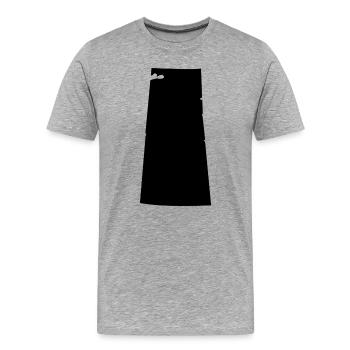 Carte de la Saskatchewan - T-shirt bio Premium Homme - gris chiné - Devant - Damien (186cm)