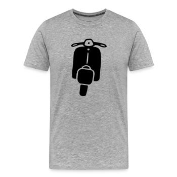 mofa - Männer Premium Bio T-Shirt - Grau meliert - Vorne - Damien (186cm)