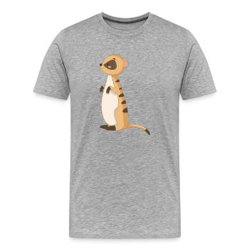 Mangoute - T-shirt bio Premium Homme - gris chiné - Devant - Damien (186cm)