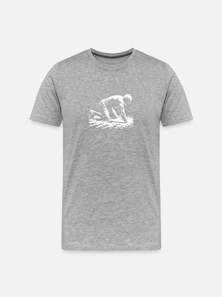 Durch den Schlamm - Männer Premium Bio T-Shirt - Grau meliert