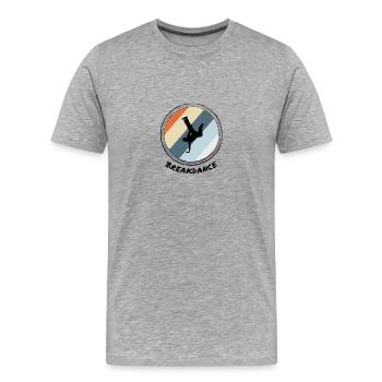 Breakdance - Männer Premium Bio T-Shirt - Grau meliert - Vorne - Damien (186cm)