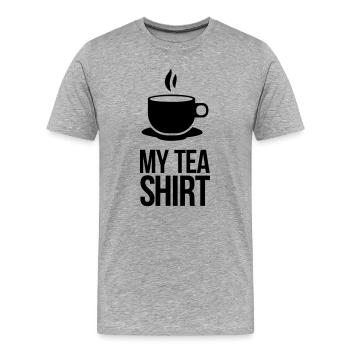 Tee shirt - Männer Premium Bio T-Shirt - Grau meliert - Vorne - Damien (186cm)