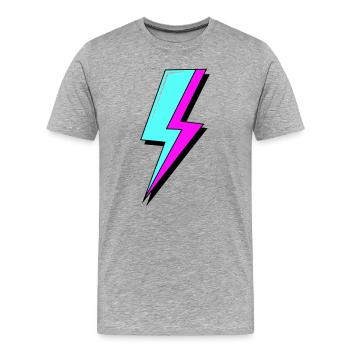 Psychedelische Neon-Beleuchtung - Männer Premium Bio T-Shirt - Grau meliert - Vorne - Damien (186cm)