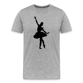 Danse ballerine - T-shirt bio Premium Homme - gris chiné - Devant - Damien (186cm)