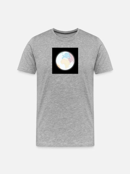 earth - Männer Premium Bio T-Shirt - Grau meliert