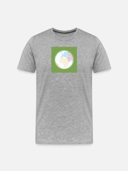 earth - Männer Premium Bio T-Shirt - Grau meliert