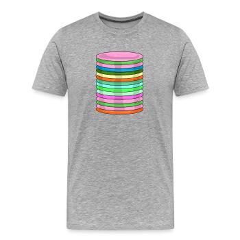 Frisbee Golf Disc Frisbee Discgolf - Männer Premium Bio T-Shirt - Grau meliert - Vorne - Damien (186cm)