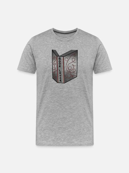Book Lover - Men's Premium Organic T-Shirt - heather grey